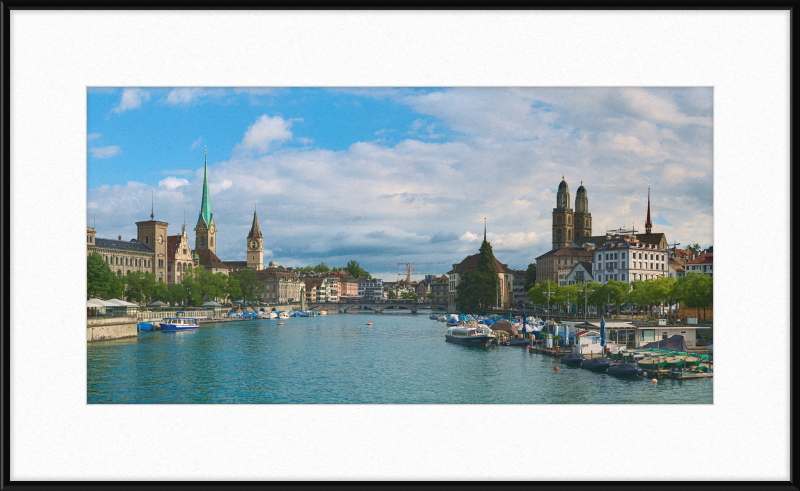 Zürich view Quaibrücke - Great Pictures Framed