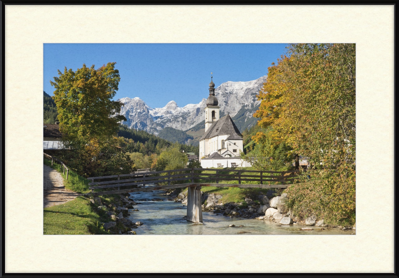 Church of Ramsau with the Wagendrischelhorn - Great Pictures Framed