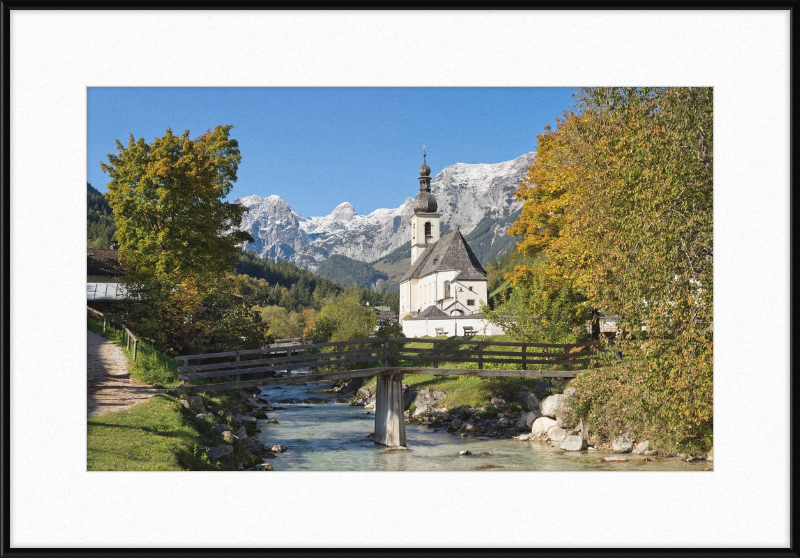 Church of Ramsau with the Wagendrischelhorn - Great Pictures Framed
