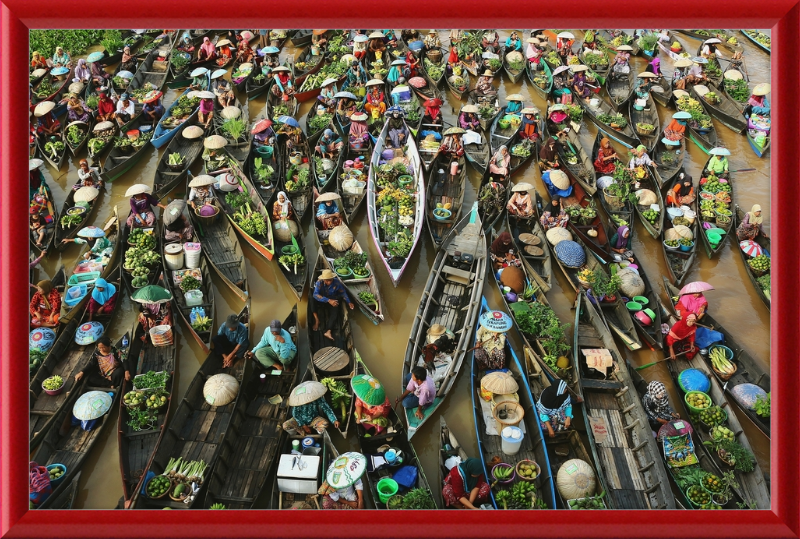 Jukung Pasar Terapung - Great Pictures Framed