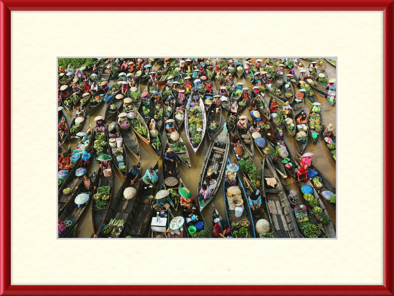 Jukung Pasar Terapung - Great Pictures Framed