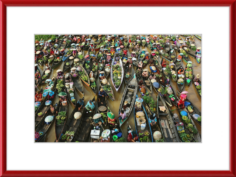 Jukung Pasar Terapung - Great Pictures Framed