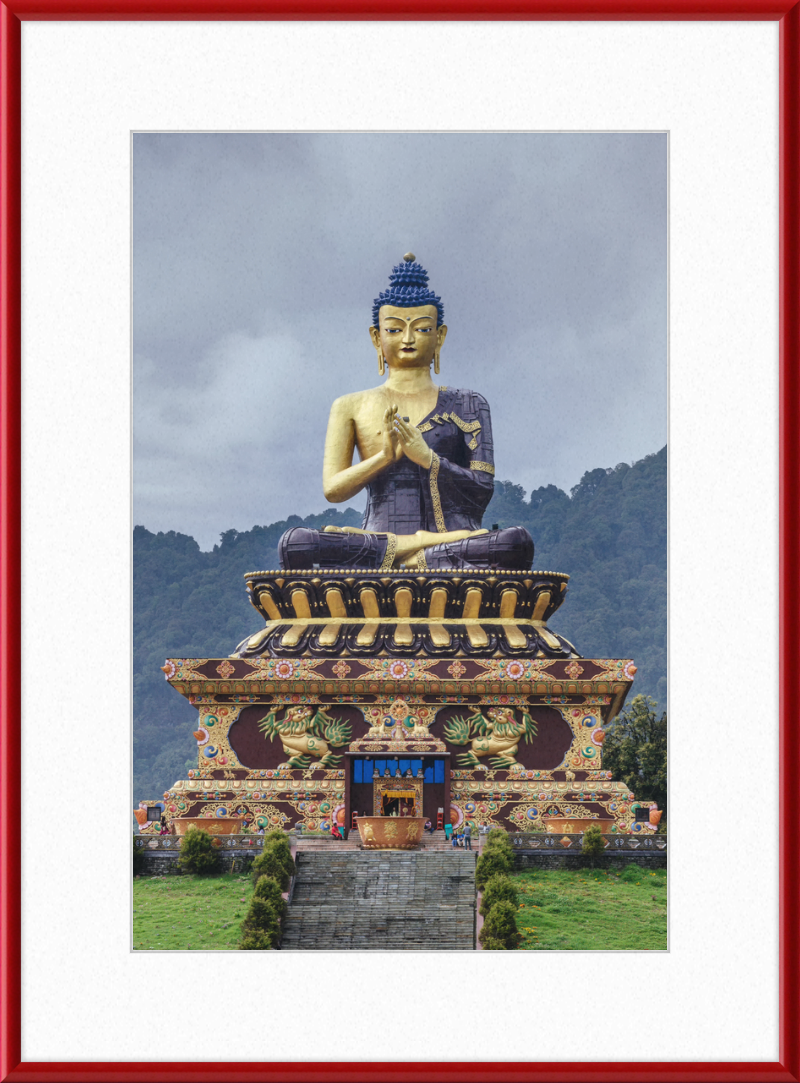 Large Gautama Buddha Statue in Buddha Park of Ravangla, Sikkim - Great Pictures Framed