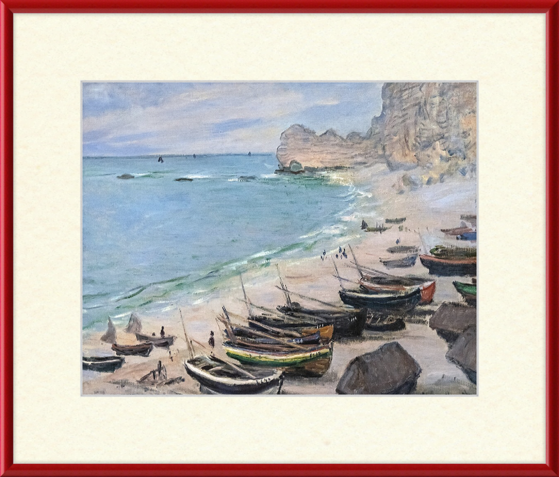 Boats on the Beach at Etretat - Great Pictures Framed