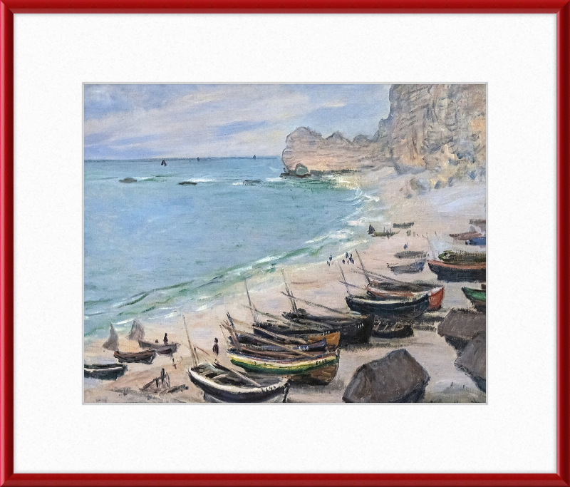 Boats on the Beach at Etretat - Great Pictures Framed