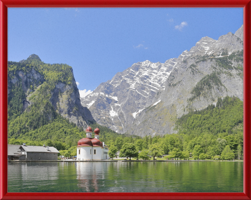 Koenigssee - St. Bartholomew's Church - Great Pictures Framed