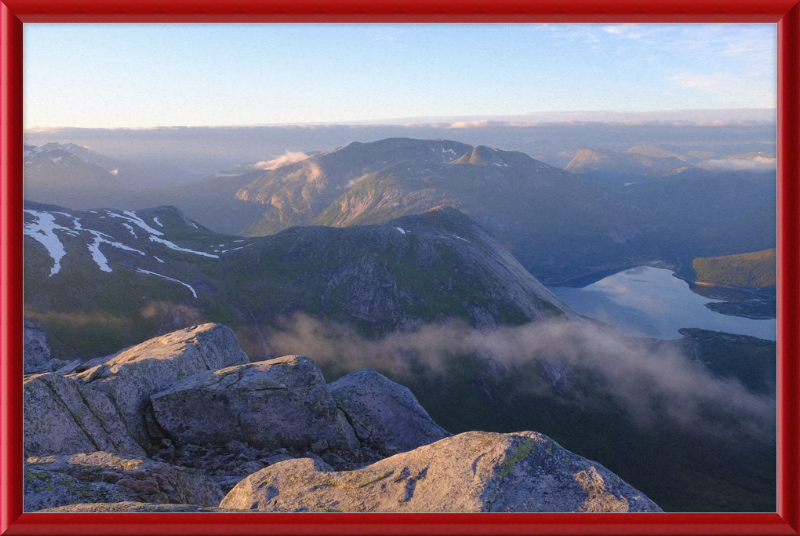 Mørsvikbotn Seen from Blåfjell - Great Pictures Framed