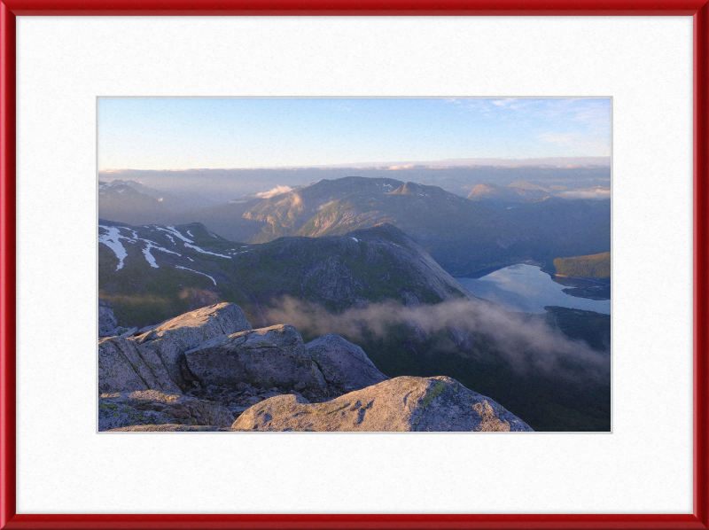 Mørsvikbotn Seen from Blåfjell - Great Pictures Framed