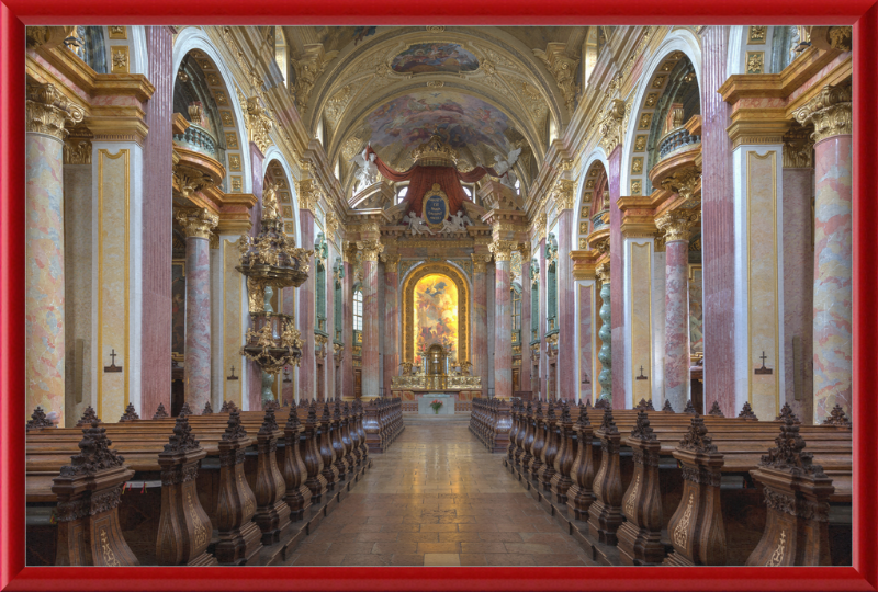 Interior View of the Jesuit Church in Vienna, Austria - Great Pictures Framed