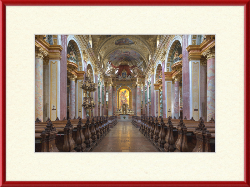 Interior View of the Jesuit Church in Vienna, Austria - Great Pictures Framed