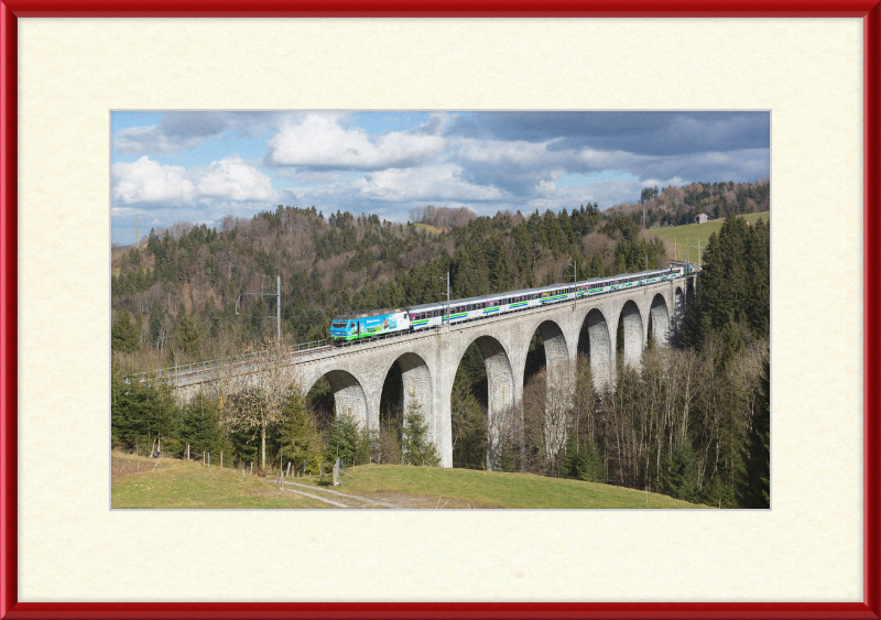 A Train Crosses the Wissbach Viaduct - Great Pictures Framed