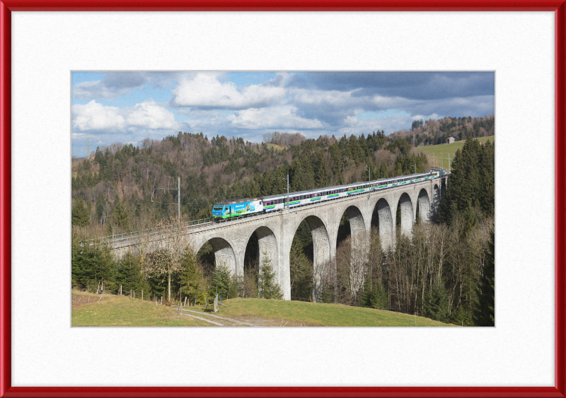 A Train Crosses the Wissbach Viaduct - Great Pictures Framed