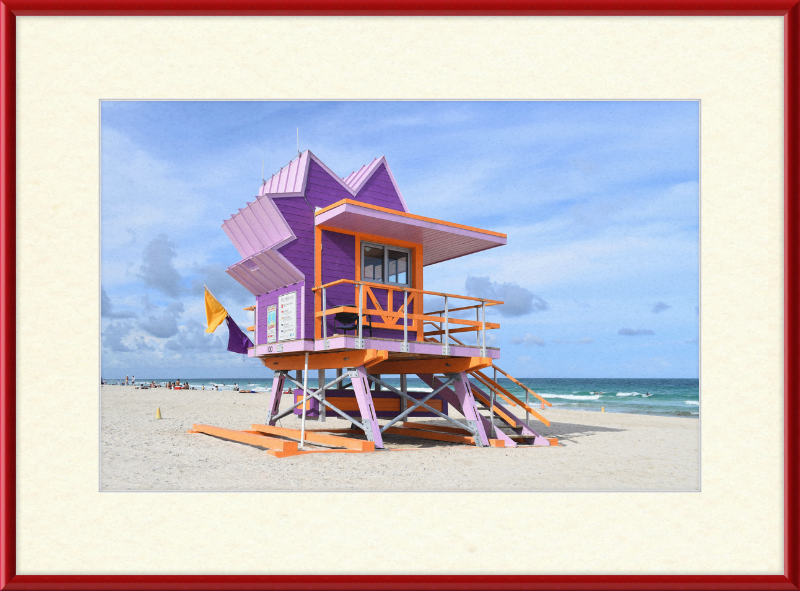 Lifeguard Stand, Miami Beach - Great Pictures Framed