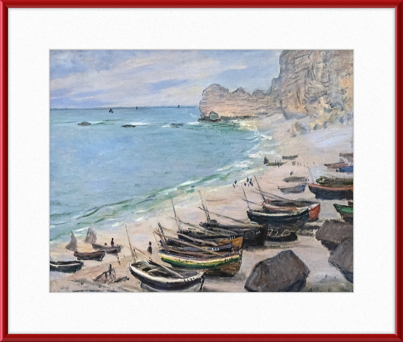 Boats on the Beach at Etretat - Great Pictures Framed