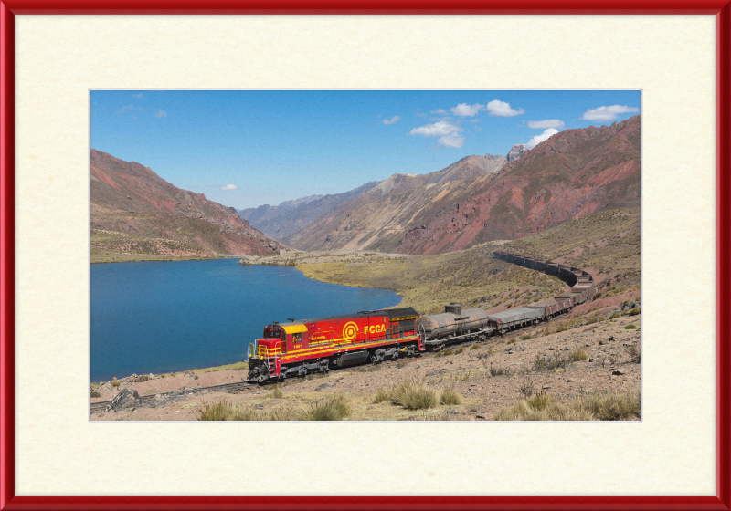 A Train and the Mountainous Terrain of Chinchan - Great Pictures Framed