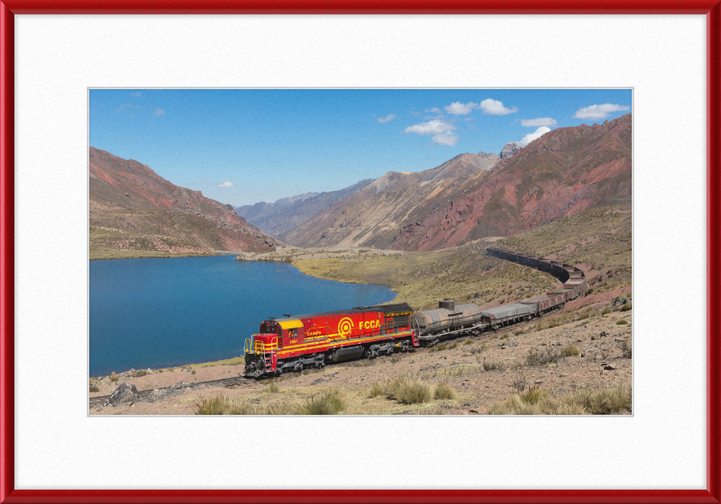 A Train and the Mountainous Terrain of Chinchan - Great Pictures Framed