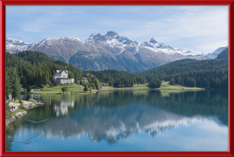 Sankt Moritz Lake Piz Muragl - Great Pictures Framed