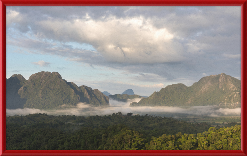View from Mount Nam Xay, Vang Vieng, Laos - Great Pictures Framed