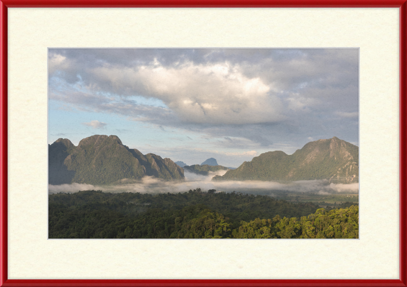 View from Mount Nam Xay, Vang Vieng, Laos - Great Pictures Framed