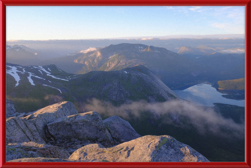 Mørsvikbotn Seen from Blåfjell - Great Pictures Framed