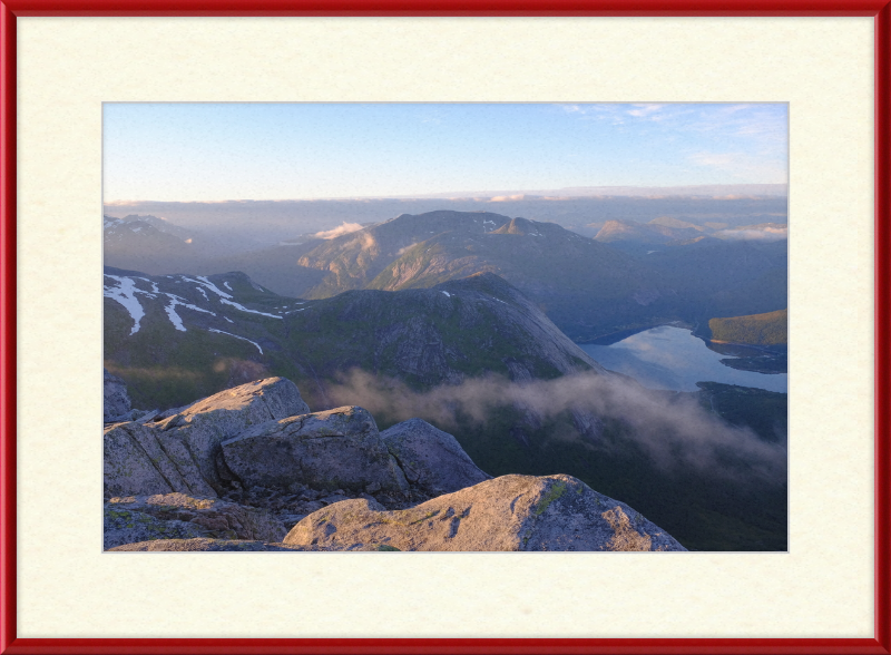 Mørsvikbotn Seen from Blåfjell - Great Pictures Framed