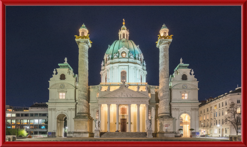 Iglesia de San Carlos Borromeo, Vienna - Great Pictures Framed