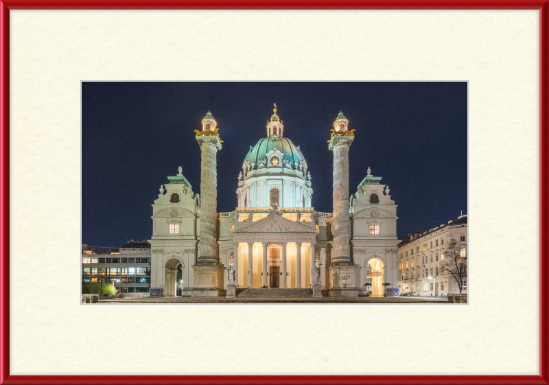 Iglesia de San Carlos Borromeo, Vienna - Great Pictures Framed