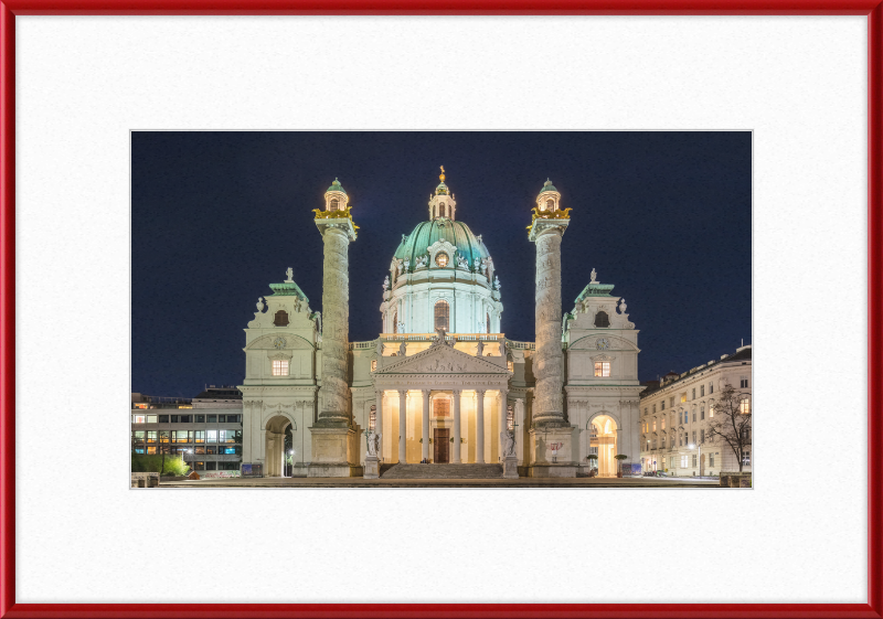 Iglesia de San Carlos Borromeo, Vienna - Great Pictures Framed
