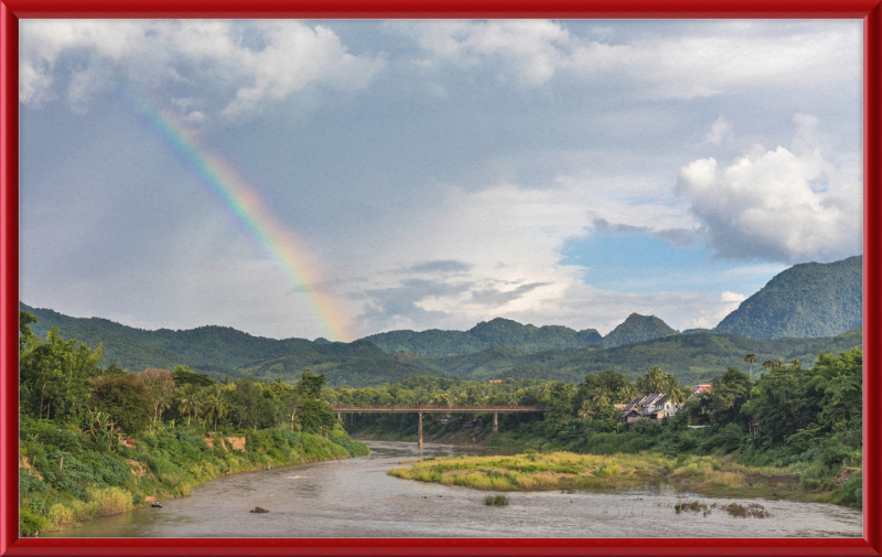 The Old Bridge of Luang Prabang, Laos - Great Pictures Framed