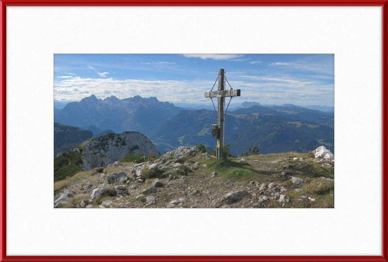 Summit Cross of Großer Weitschartenkopf - Great Pictures Framed