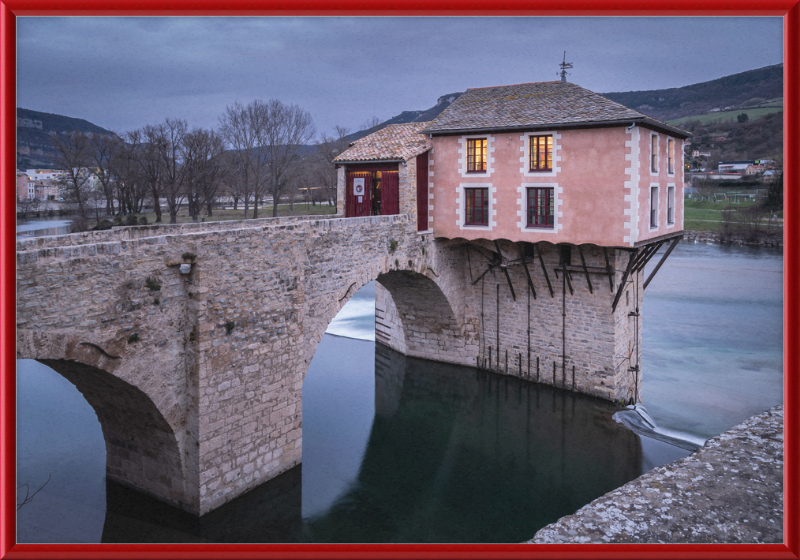 Mill on the Old Bridge in Millau - Great Pictures Framed
