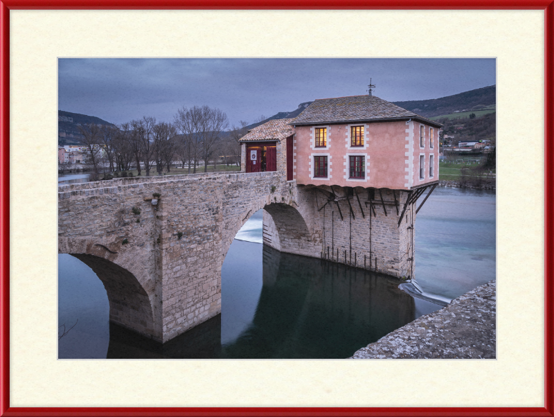 Mill on the Old Bridge in Millau - Great Pictures Framed