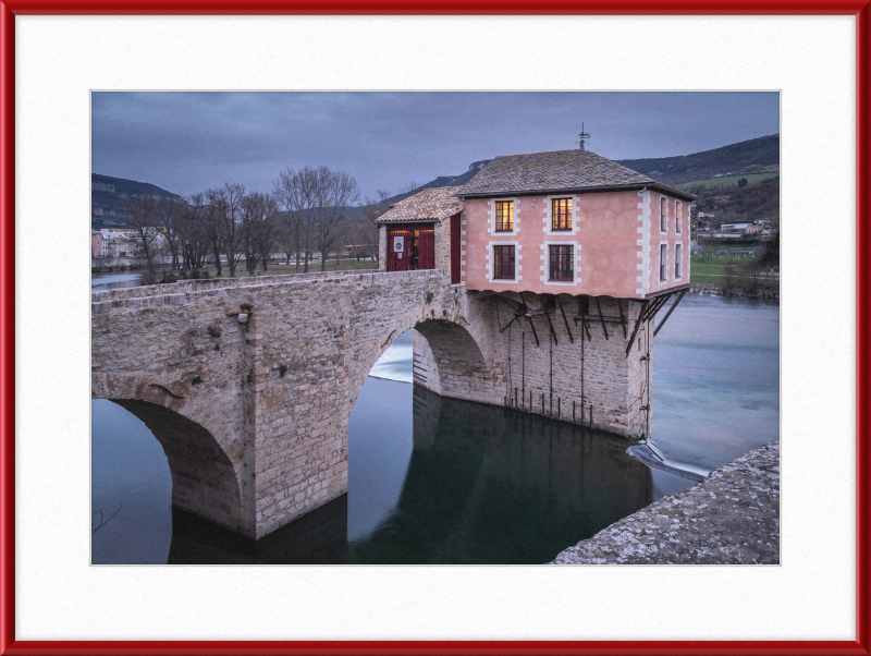 Mill on the Old Bridge in Millau - Great Pictures Framed