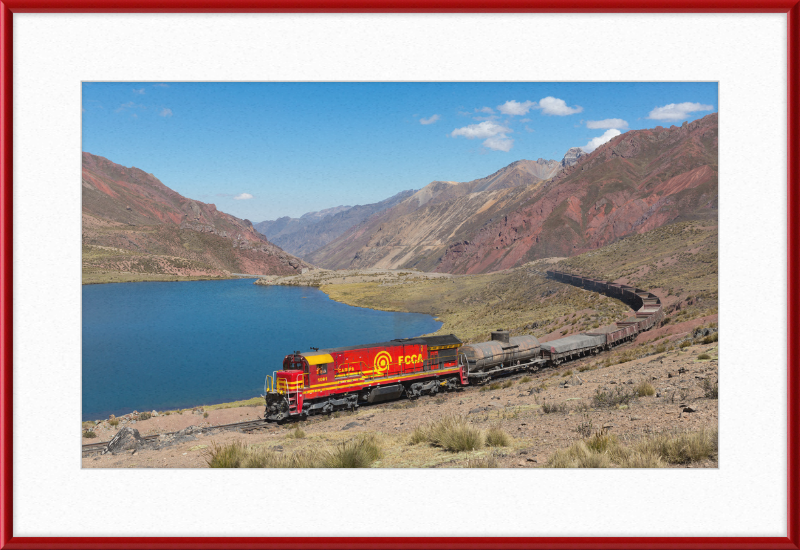 A Train and the Mountainous Terrain of Chinchan - Great Pictures Framed