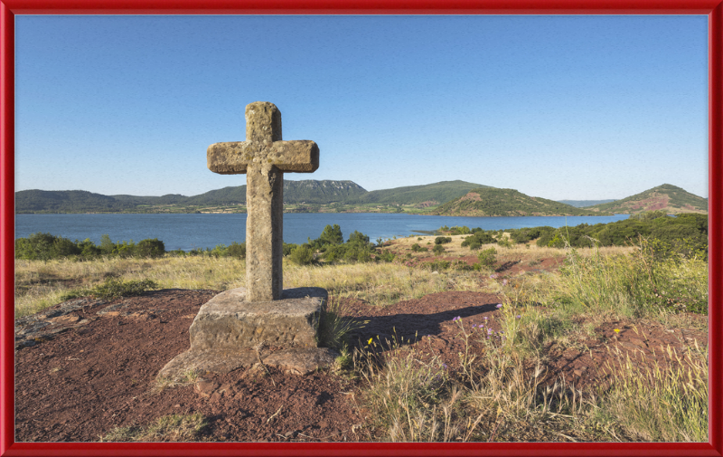 The Wooden Cross at Salagou Lake - Great Pictures Framed