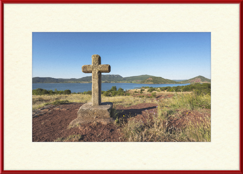 The Wooden Cross at Salagou Lake - Great Pictures Framed