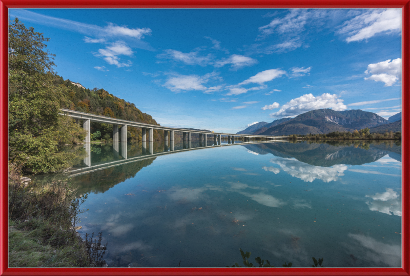 The Drau River Bridge in Köttmannsdorf - Great Pictures Framed