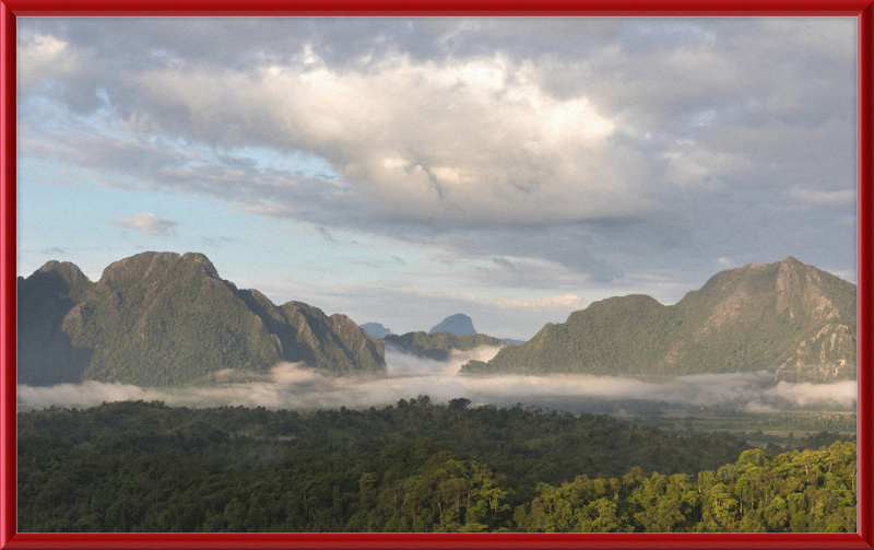 View from Mount Nam Xay, Vang Vieng, Laos - Great Pictures Framed
