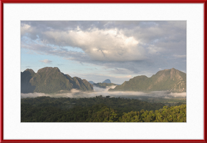 View from Mount Nam Xay, Vang Vieng, Laos - Great Pictures Framed