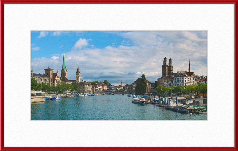 Zürich view Quaibrücke - Great Pictures Framed