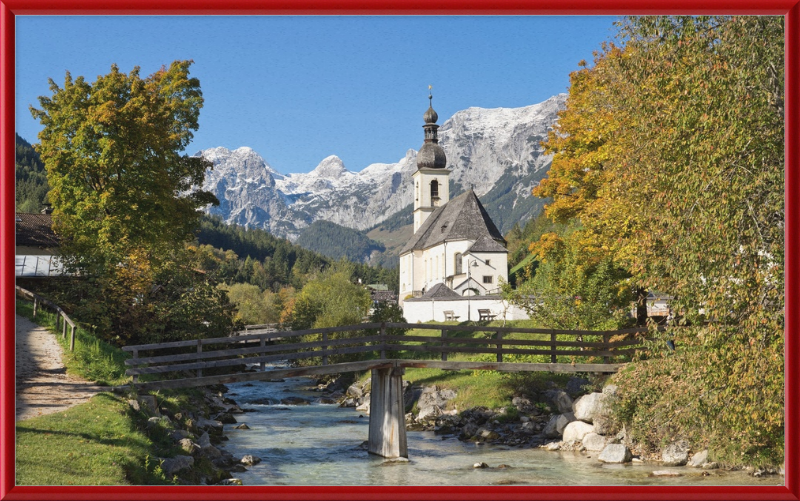 Church of Ramsau with the Wagendrischelhorn - Great Pictures Framed