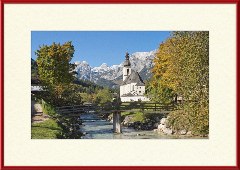 Church of Ramsau with the Wagendrischelhorn - Great Pictures Framed
