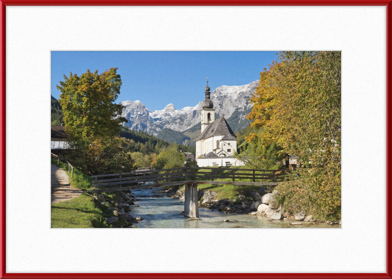 Church of Ramsau with the Wagendrischelhorn - Great Pictures Framed