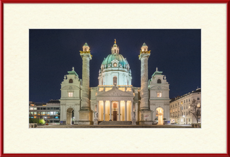 Iglesia de San Carlos Borromeo, Vienna - Great Pictures Framed