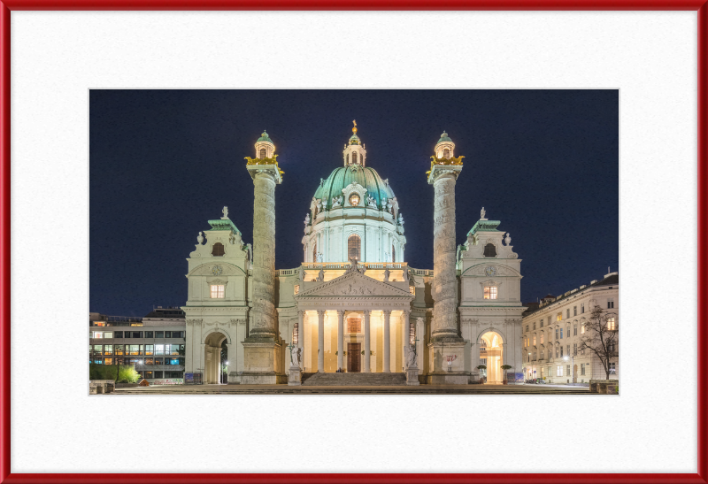 Iglesia de San Carlos Borromeo, Vienna - Great Pictures Framed