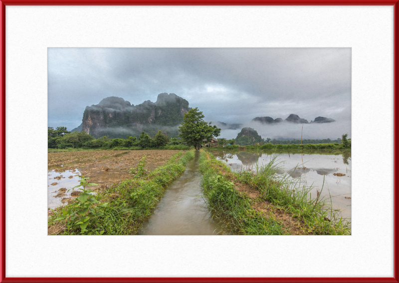 A Stream in the Countryside of Vang in Norway - Great Pictures Framed