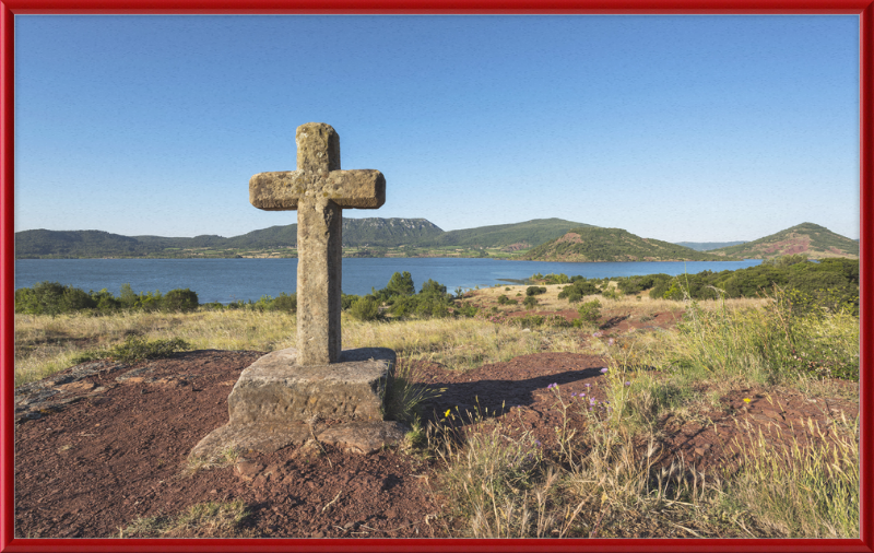 The Wooden Cross at Salagou Lake - Great Pictures Framed