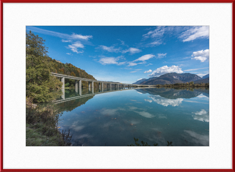 The Drau River Bridge in Köttmannsdorf - Great Pictures Framed