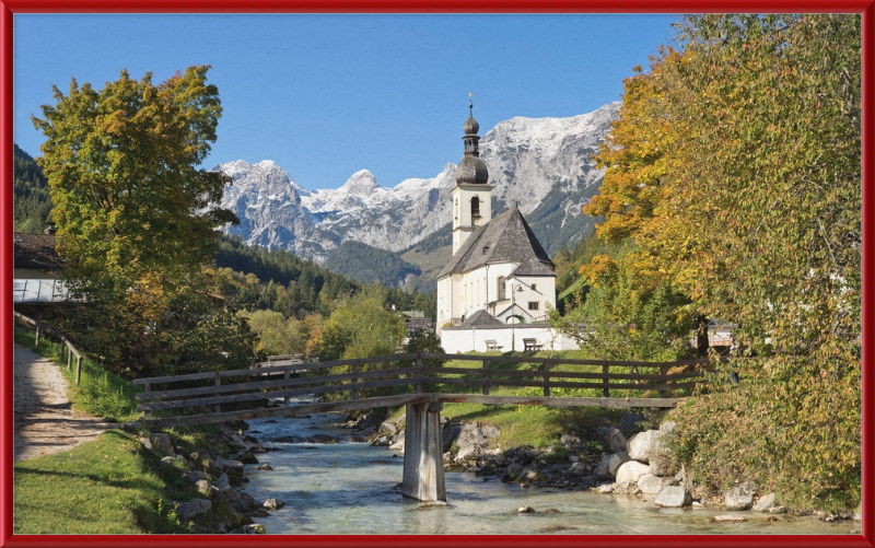 Church of Ramsau with the Wagendrischelhorn - Great Pictures Framed