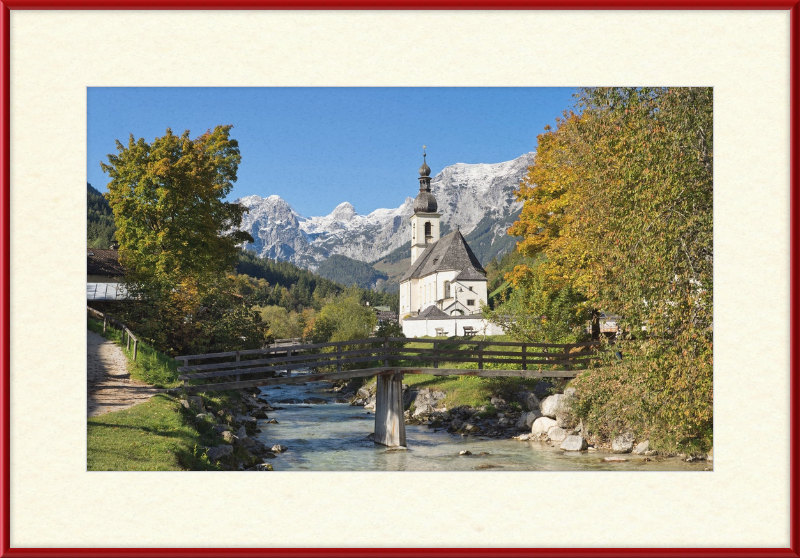 Church of Ramsau with the Wagendrischelhorn - Great Pictures Framed